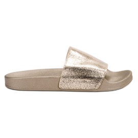 Small Swan Pantofole da donna casual d'oro