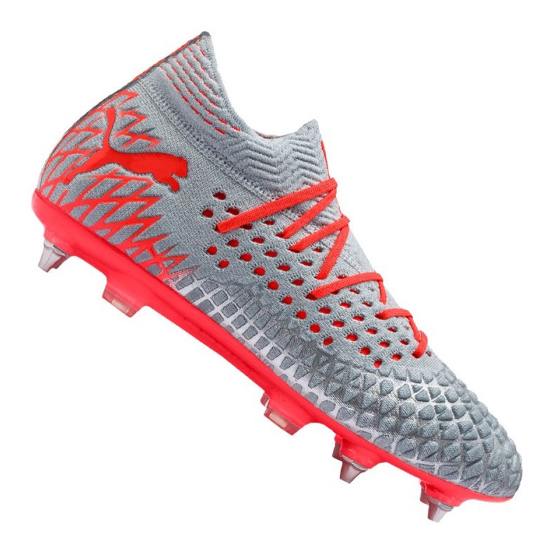 Scarpe da calcio Puma Future 4.1 Netfit Mx Sg M 105676-01 rosso grigio