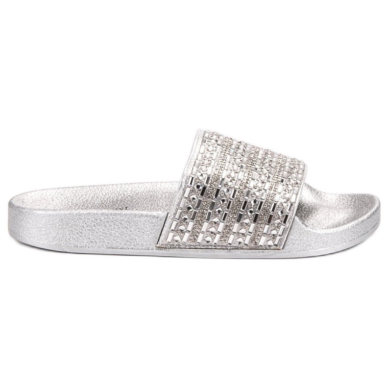 Queen Vivi Pantofole Con Cristalli grigio