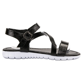 SHELOVET Sandali con fibbia nero
