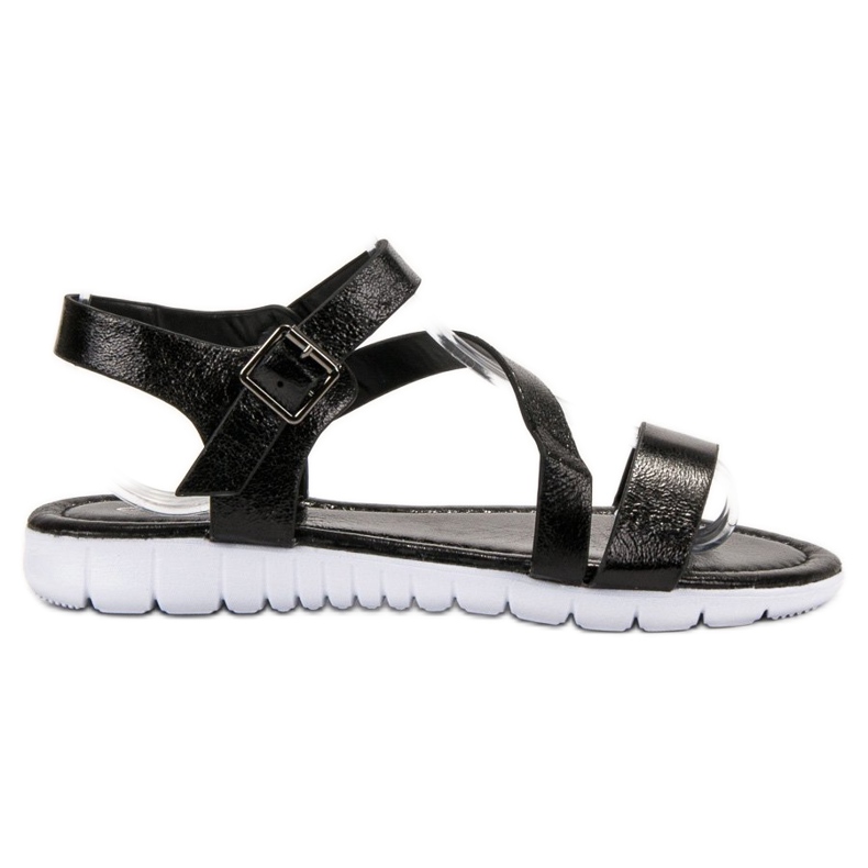SHELOVET Sandali con fibbia nero