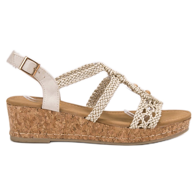 SHELOVET Sandali intrecciati Boho marrone