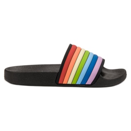 Sweet Shoes Infradito in gomma colorata nero multicolore