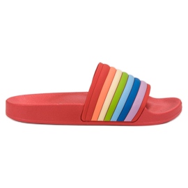 Sweet Shoes Infradito in gomma colorata rosso multicolore