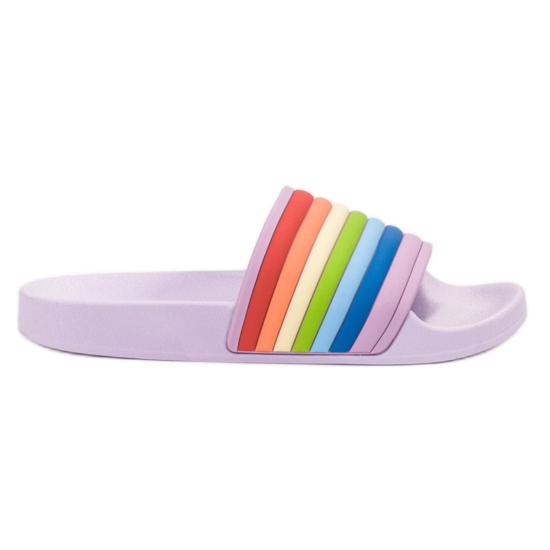 Sweet Shoes Infradito in gomma colorata viola multicolore