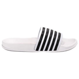 SHELOVET Pantofole sportive a righe bianco