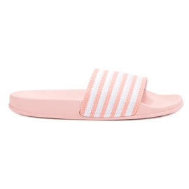 SHELOVET Pantofole sportive a righe rosa