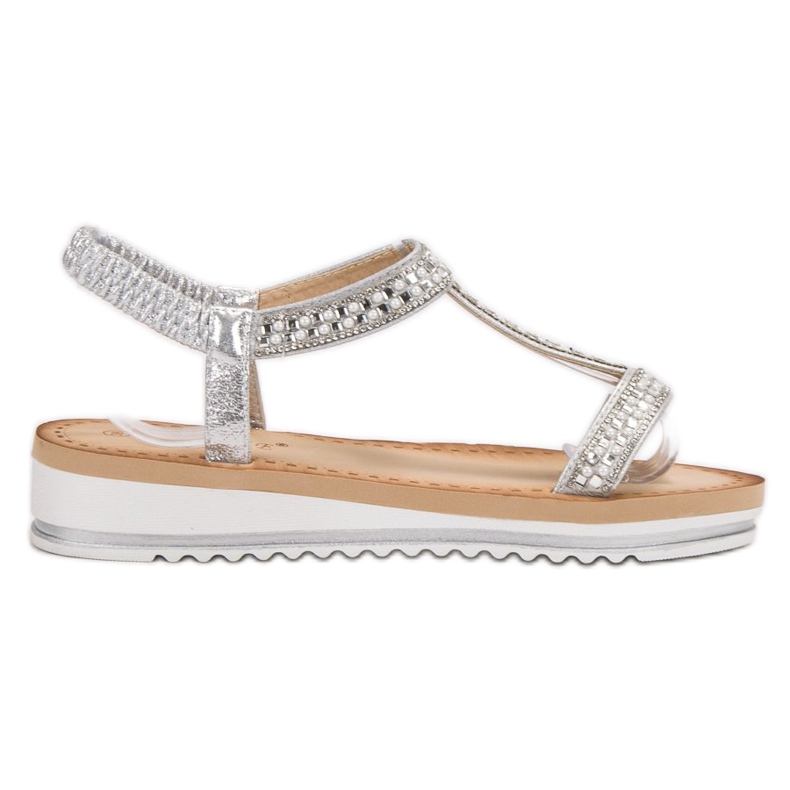 Bestelle Sandali slip-on con zeppa grigio