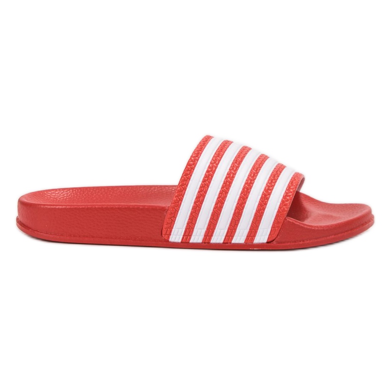 SHELOVET Pantofole sportive a righe rosso