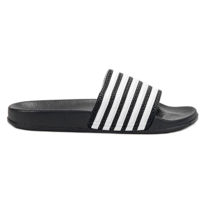 SHELOVET Pantofole sportive a righe nero