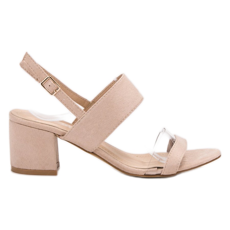 Bestelle Eleganti sandali in pelle scamosciata marrone