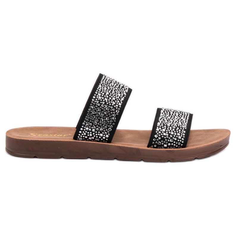 Seastar Ciabatte Con Cubic Zirconia nero