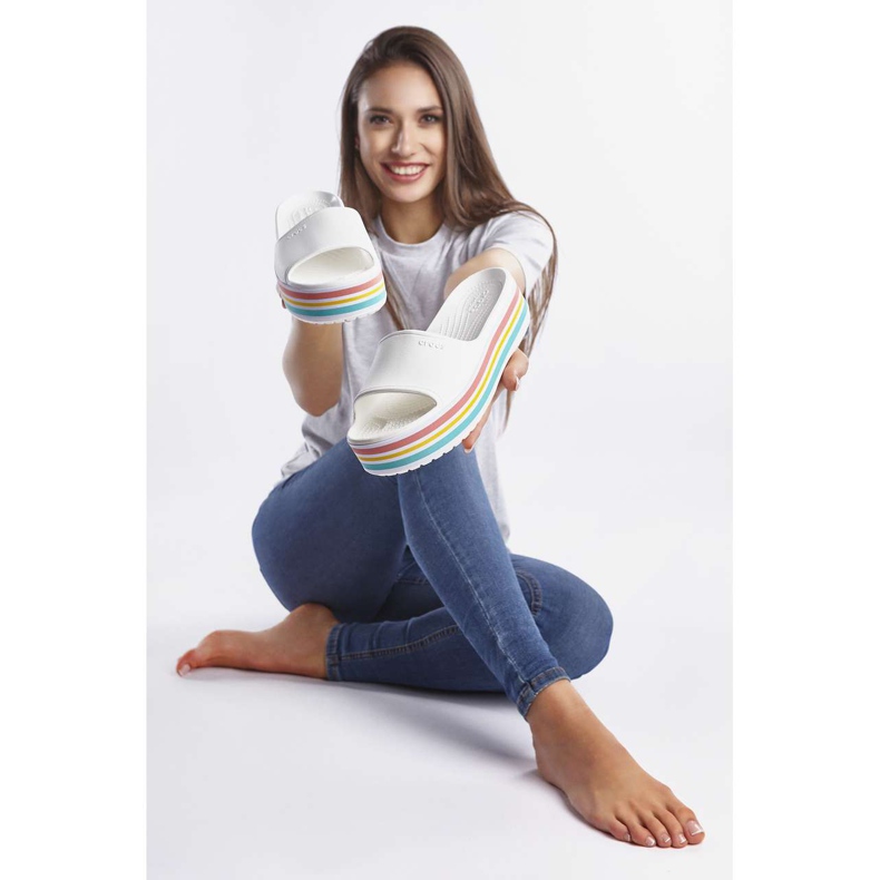 Crocs Piattaforma Cb Bld Color Slide 100 Bianco bianca