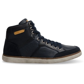 Sneakers Alte Pelle Naturale XF117 Blu Navy