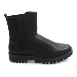 Stivaletti caldi Stivali Jodhpur con fascia elastica 976-PA Black nero
