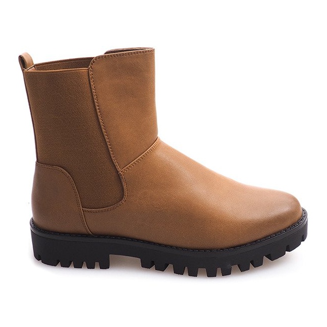 Stivaletti caldi Stivali Jodhpur con fascia elastica 976-PA Camel marrone