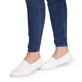 Sneakers Slip-On bianche in Lycra HB-1 bianco
