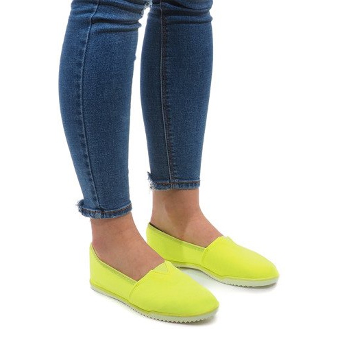 Sneakers Slip-On Gialle PT7205 in Lycra giallo