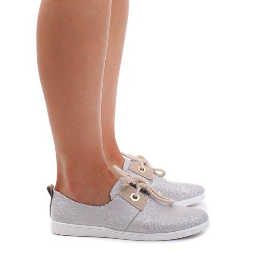Sneaker stringate argento VT79-3 grigio