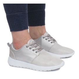Sneakers sportive argento grigio