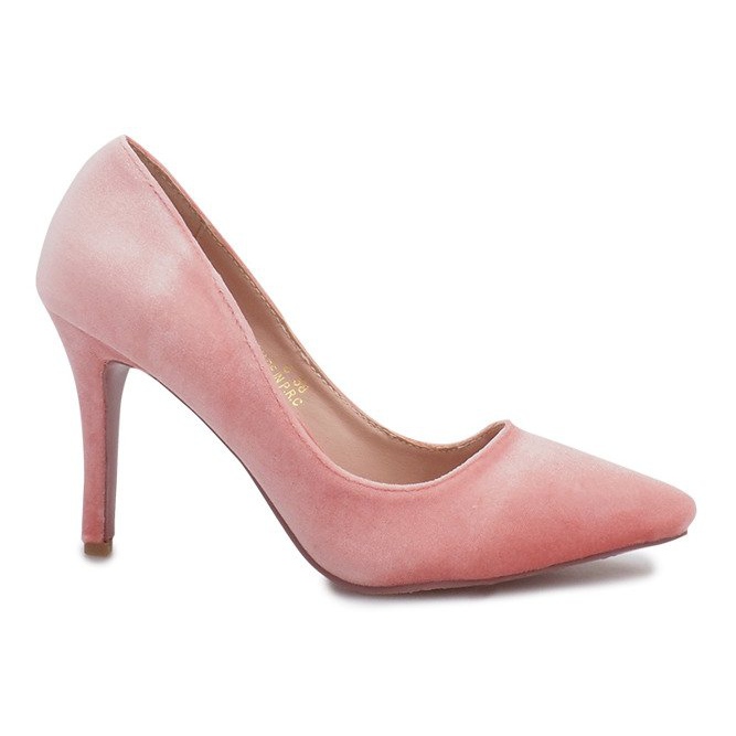 Scarpe con tacco Francine in velluto rosa