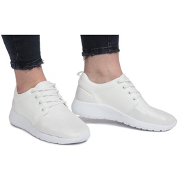 Sneakers sportive bianche Renée bianca