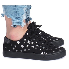 Sneakers nere con stelle della Bretagna nero