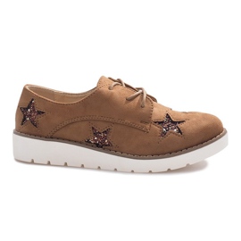 Mocassini cammello con Big Stars marrone
