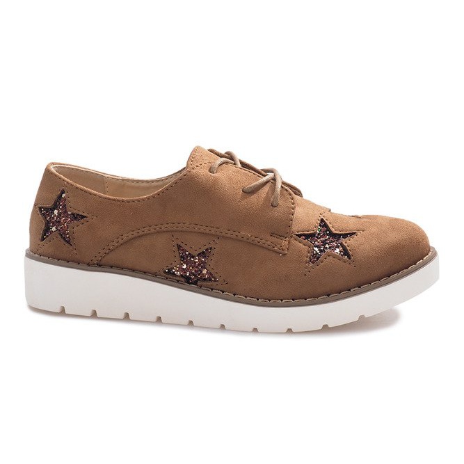 Mocassini cammello con Big Stars marrone