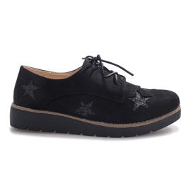 Mocassini neri con Big Stars nero