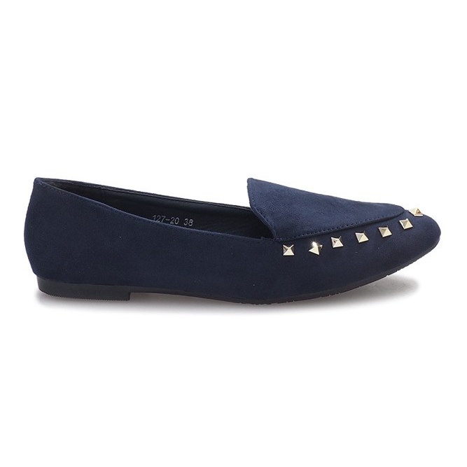 Slip-on blu navy con borchie Hawen