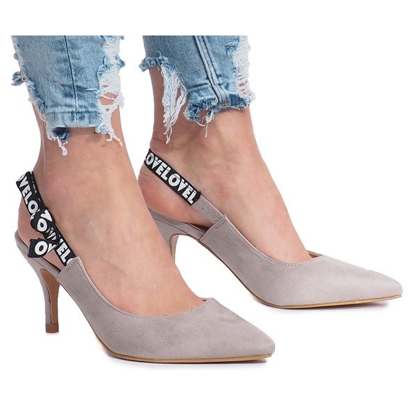 Sandali grigi con tacco alto di Love Paris grigio