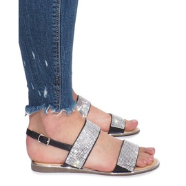 Sandali flat neri con diamanti Indulge nero