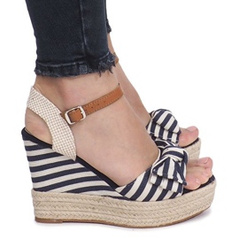 Sandali con zeppa alla marinara con espadrillas Blue Sea