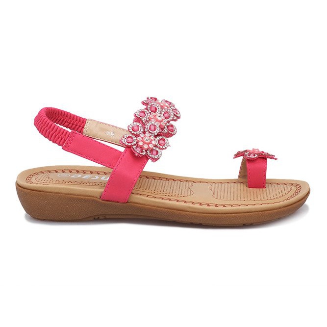 Sandali Pink Diamond Flower con fiori rosa