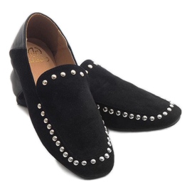 Slip-on nere con borchie B-105 nero