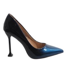 Tacco LE030P laccato blu navy