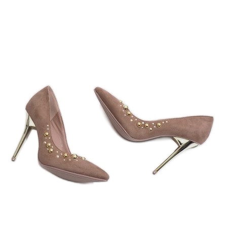 Stiletto in velluto rosa DD55P