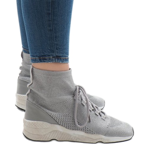 Sneakers sportive grigie 7S566 grigio