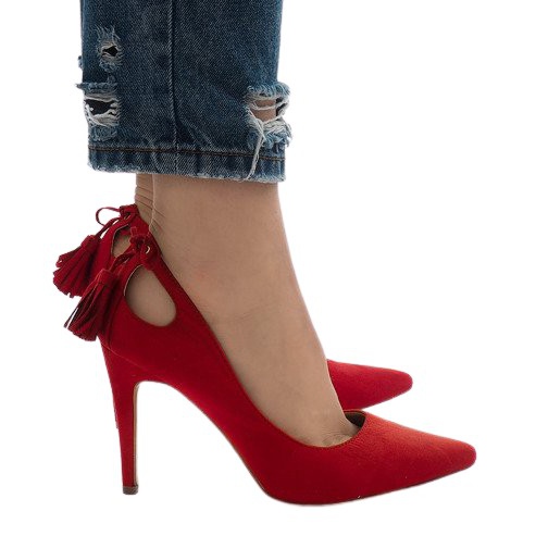Tacco D-10 in camoscio rosso