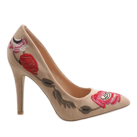 Tacco in camoscio beige 9053-14