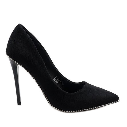 Stiletti in camoscio nero P-6378