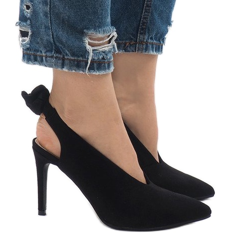 Tacco LB-330 in camoscio nero