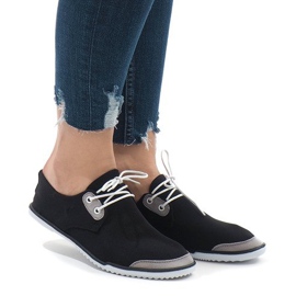 Sneakers slip-on in lycra nere 288-86 nero