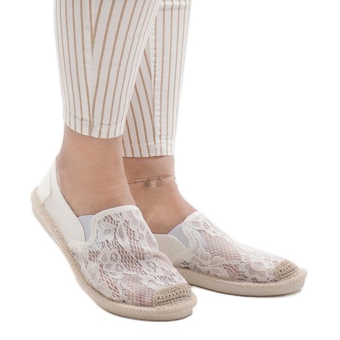 Espadrillas bianche, jeans LS701 bianca