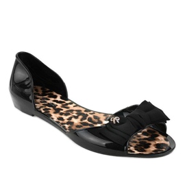 Ballerine in gomma melissa nere con fiocco DD506-1 nero