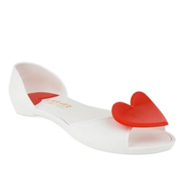 Ballerine in gomma melissa bianca con cuore KM121-15