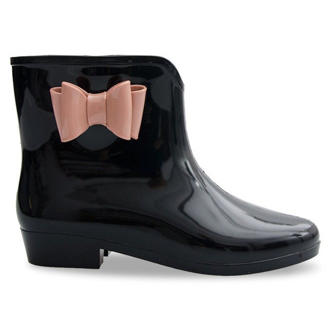 Stivali Wellington con fiocco NEW2 Black nero