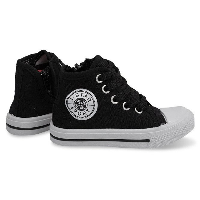 Sneakers alte per bambini Y1312 nere nero