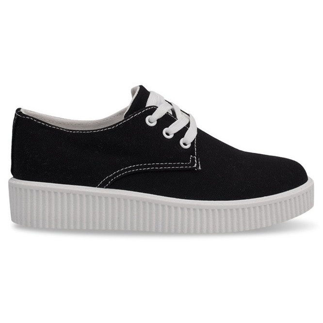 Sneakers nere creepers BK-15 stringate nero